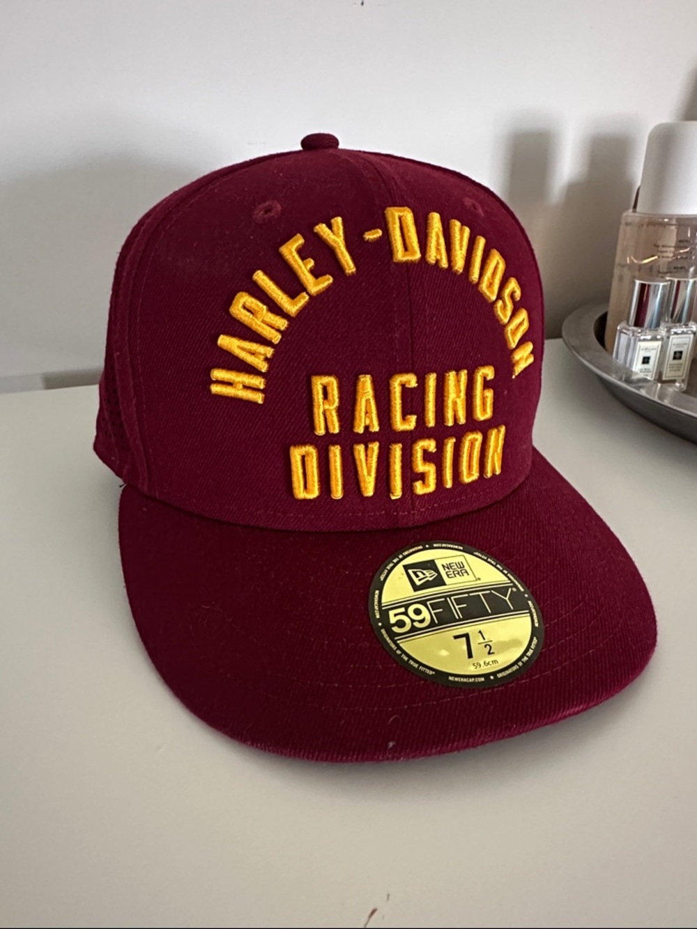 Harley-Davidson Maroon and Yellow Racing Division Hat